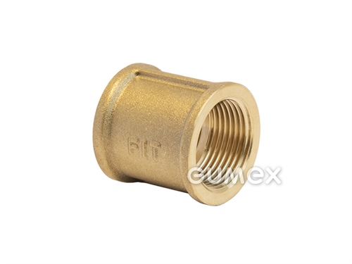 Šroubení pro kapaliny, vnitřní závit G 1/4" - vnitřní závit G 1/4", 10bar, -5°C/+100°C, mosaz